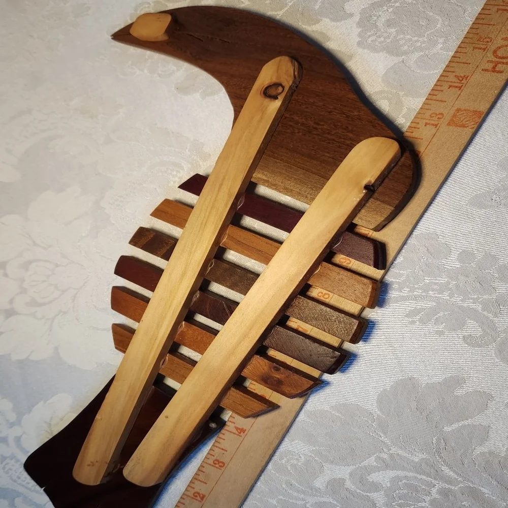Vintage Toucan Wooden Hot Plate Trivet Cutting Board